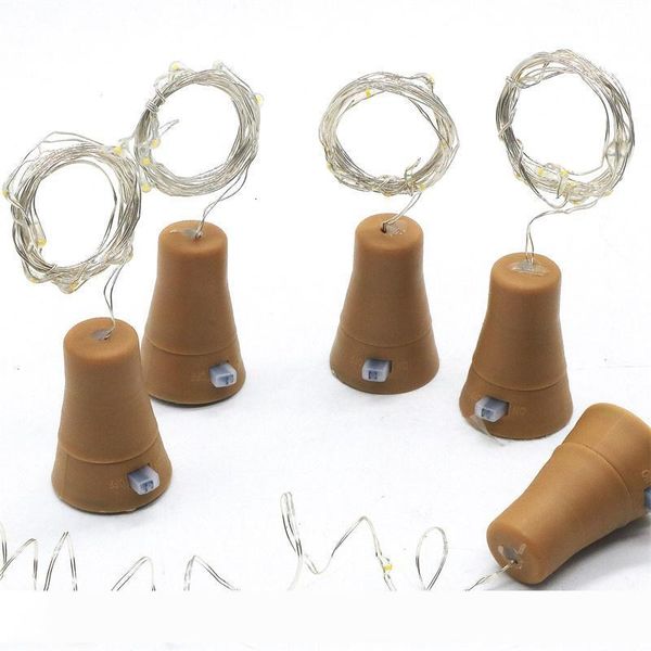 

wine copper 10 bottle ser led fairy solar strip wire outdoor party decoration novelty night lamp diy cork light stri