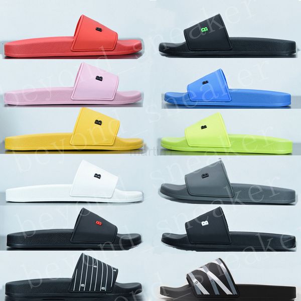 

paris sliders 2021 mens womens summer sandals beach slippers ladies flip flops loafers black outdoor home slides chaussures shoes with box