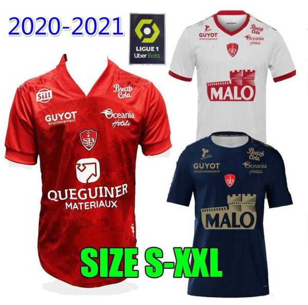 

20 21 maillot de foot brest stade 29 soccer jerseys home away third 2020 2021 diallo charbonnier lasne cardona perraud bain football shirts, Black;yellow
