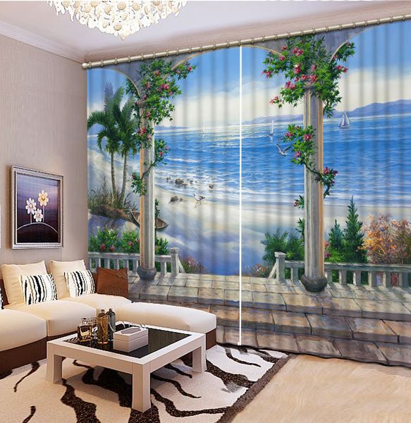 

blackout curtains for kids roomocean view 3d window curtain luxury bedroom drapes cortina customized size
