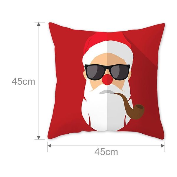 

45x45см санта-клаус рождественская наволочка с рождественским рождественским декором для дома 2020 рождественские украшения cristmas navidad