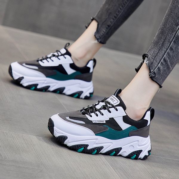 

old father women's ins fashion shoes 2020 new autumn and winter versatile network red sports leisure street p, Black