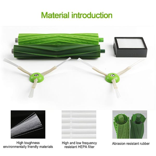 

смельные аксессуары для пылесосов для irobot roomba i7 i7 i7 plus e5 e5 e6 e7 filters подметание beathesrubber щетка f jllaze