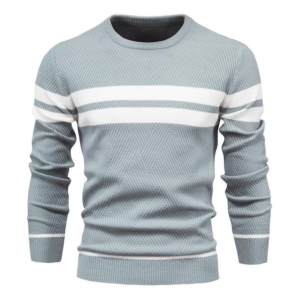 

men's sweaters 2021 autumn men casual striped thick fleece cotton sweater pullovers outfit fashion vintage o-neck coat, White;black