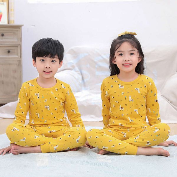 

underwear children's autumn suit, boys' and girls' home wear pajamasppna, Blue;red