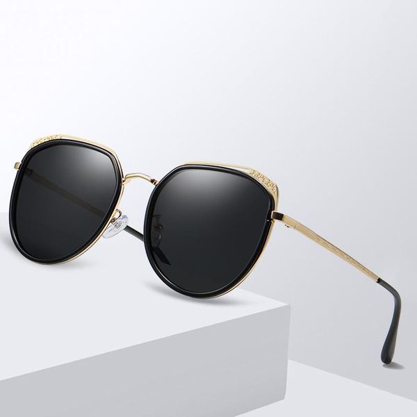 

high-end oversize sunglasses fashion women polarized shield sun glasses outdoor sport big frame metal trend shades pink lens 134, White;black