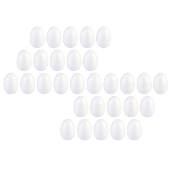 

30pcs painting egg teaching children diy craft practice egg model (7x5.2cm