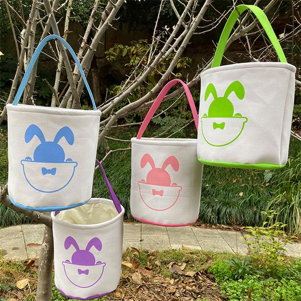 

easter bucket cartoon rabbit ears basket bunny bags new year gifts canvas bag for egg candies barrel kids baby cute lovely handbag e120905, Black