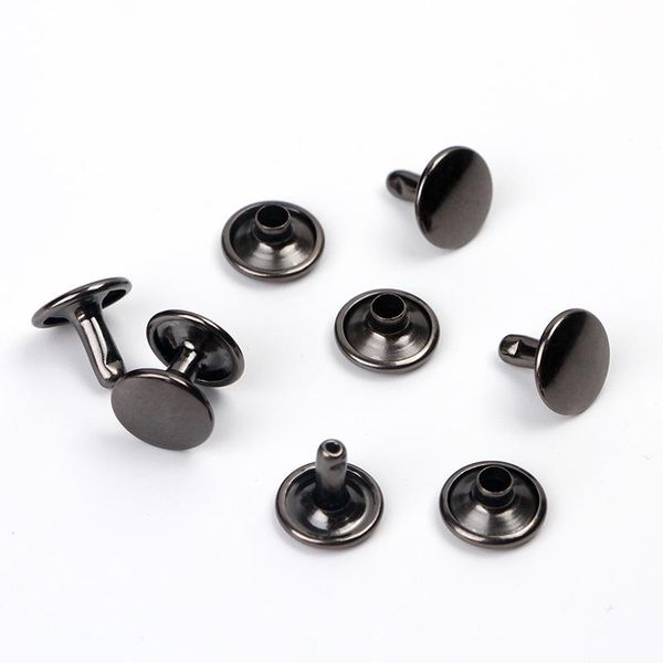 

50 шт. 8 мм круглая двойная крышка заклепки крепости столкновения ногтей металл шип рок кожаные сути для обуви металлические сумки ремень од