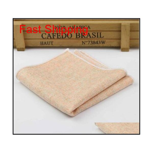 

10pcs hankerchief scarves vintage wool hankies men s pocket square handkerchiefs striped solid cot qylmbv dh_seller2010, Blue;white