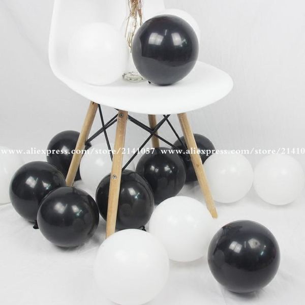 

20pcs lot 12inch black and white balloons latex balloons children's birthday party balloons wedding decoration float balls wmtnkj