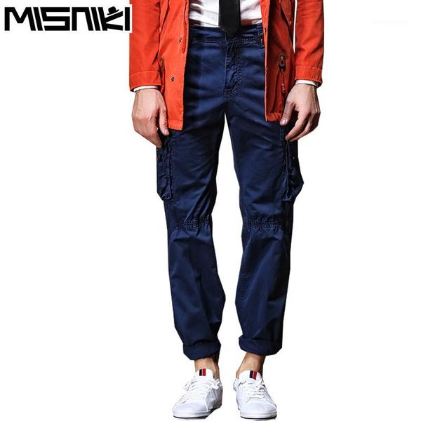 

misniki men cargo pants coon trousers coon army pants multi pockets overalls cyg2621, Black