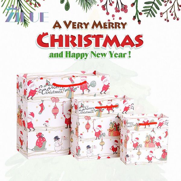 

gift wrap zilue 5pcs christmas bag paperboard paper for birthday wedding festival party supplies handbag