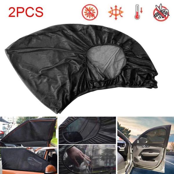 

2pcs auto sun shade front side window visor shade mesh cover shield car window sunshade uv protection1