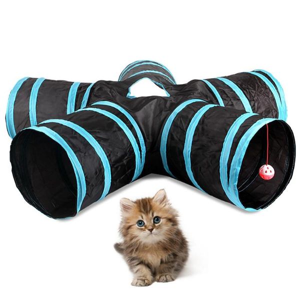 

cat toys holes 6 fun toy tunnel for pet interactive teaser kitten play indoor outdoor exercising hiding supplies
