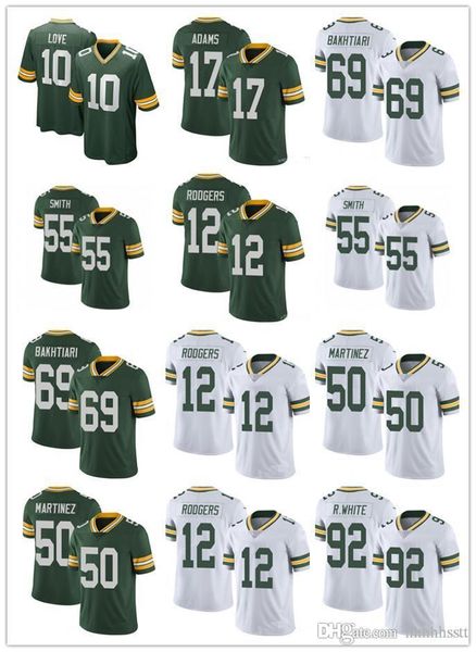

mens women youth green bay packers 55 za'darius smith 50 blake martinez 69 david bakhtiari football jerseys, Black;red