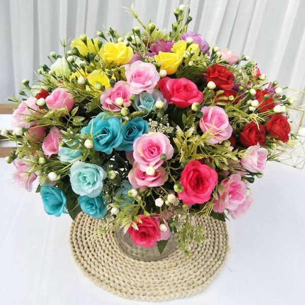 

32cm gypsophila rose flower simulation road cited silk artificial flower wall fake home decor wedding holding1