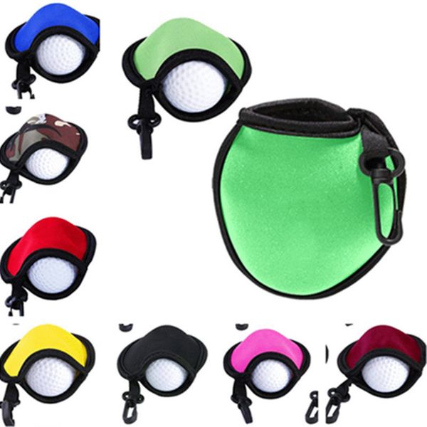 

in stock neoprene golf balls holder golf tees golf ball pouch sport carry case waterproof pocket with clip bag pendants training gift h12206