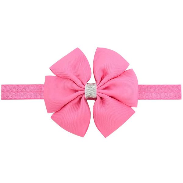 

1piece kids boutique girl shining bling pinwheel silver grosgrain ribbon bows headband bow-knot elastic hair bands 744 q sqcbtq