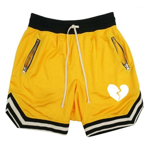 

2019 men's fitness bodybuilding shorts men's summer gym workout breathable net quick-drying sportswear jogging beach short1, White;black