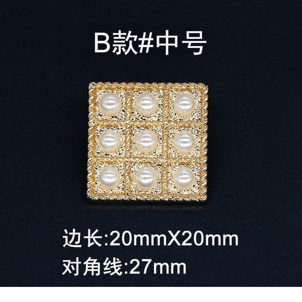 

metal gold pearl rhinestone buttons for women clothing sweater decor botone cc clothes sewing accessory tool craft co jllluw, Blike;white