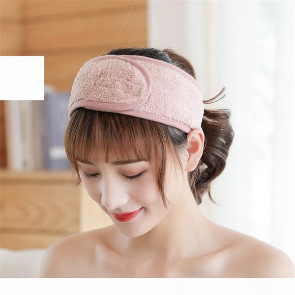 

adjustable makeup hairband headband for wash face spa facial hair bands for women girls soft toweling turban hair accessories
