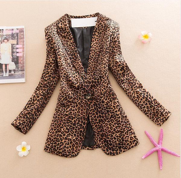 

fashion leopard suit female 2019 new blazer women suits outerwear slim ladies coats1, White;black