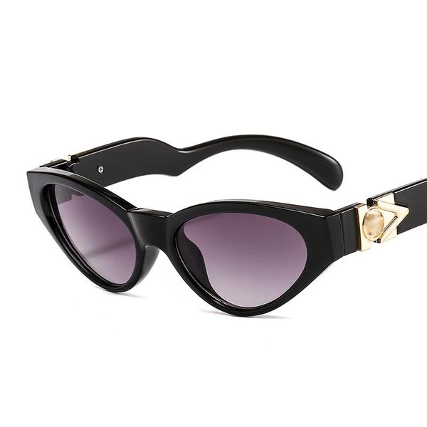 

sunglasses vintage women cateye lady retro cat eye sun glasses brand designer transparent ocean eyewear for female oculos, White;black