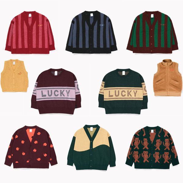 

kids sweater autumn winter tc boys girls knitted sweater cardigan tiny baby cotton cardigan woolen vest children clothes 201109, Blue