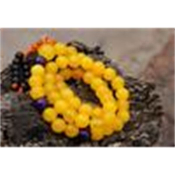 

beads, yellow jade bracelet, 10 mm buddhist 52 +1 teeth, meditation, yoga, prayer beads, Black