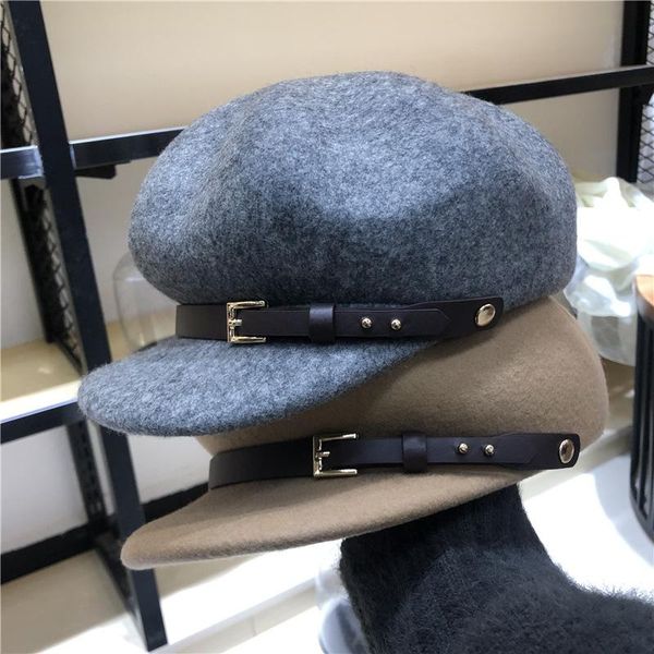 

New High-end Woollen Cloth In Early Autumn Newborn Pom Pom Hat, Blue;gray