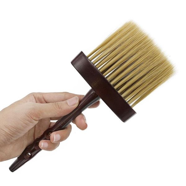 

long wood handle barber neck face duster soft brush hairdressing hair cutting salon barber hairbrush hai qylaov bdehair