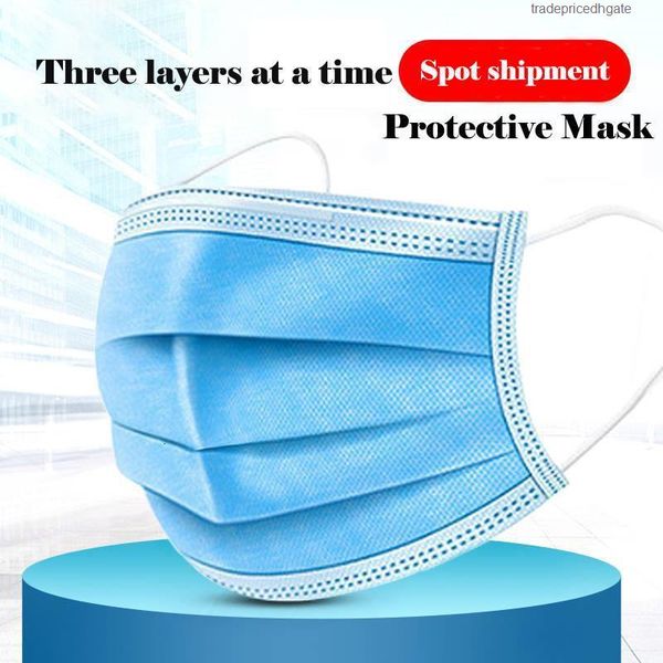 

masks in fast ups 24h, ship dhl dust-proof with elastic earrings 3 layers disposable mouth face cover
