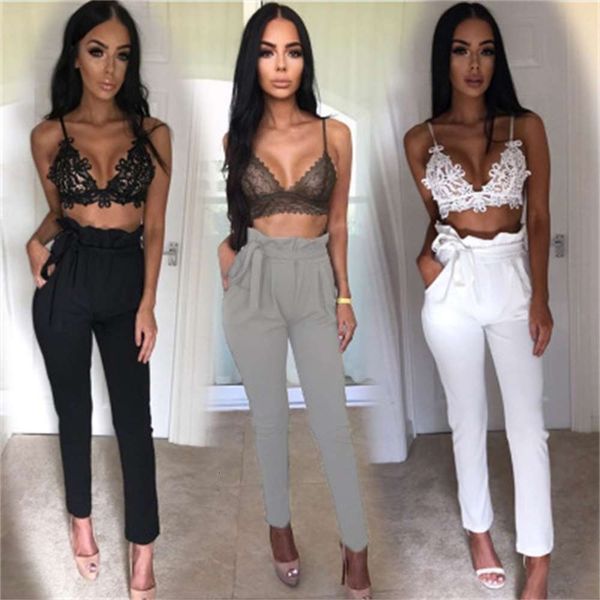 

2020 new high waist pleated slim casual leggings pencil women's pants, Black