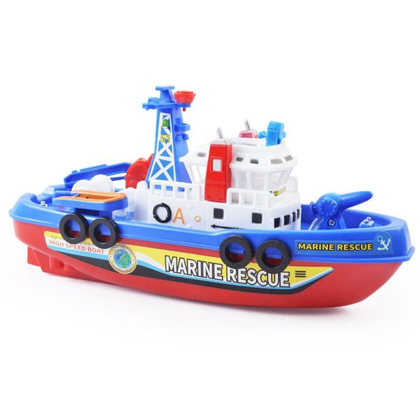 

1pcs children electric music light boat marine rescue model fireboat toys for boys water spray fire boat educational toy yjn jllahk