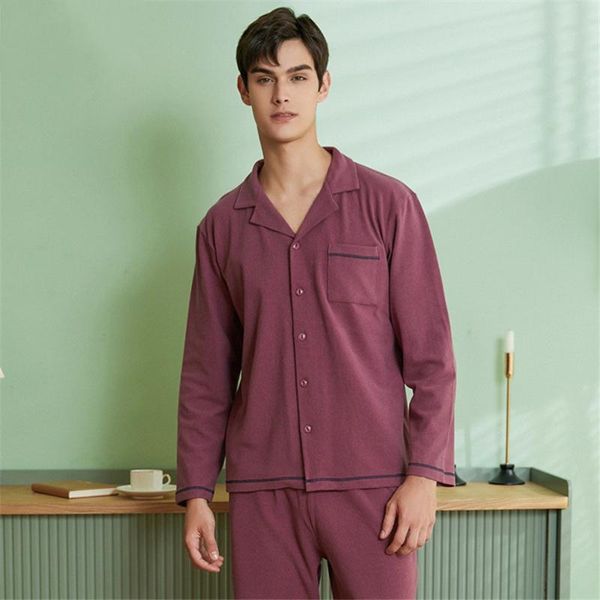 

winter pajamas men sleepwear homewear single-breasted male pyjama homme warm lapel couple pijamas simple man plus size, Black;brown