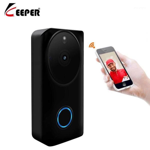 

keeper tosee 1080p wifi doorbell wireless security camera two-way audio with night vision video intercom door phone1