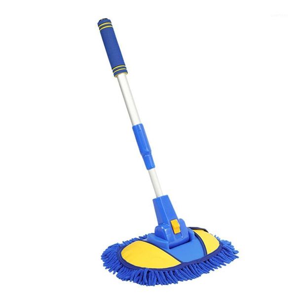 

car wash brush cleaning mop 90 degree rotating retractable long handle broom soft hair cleaning brush tool1