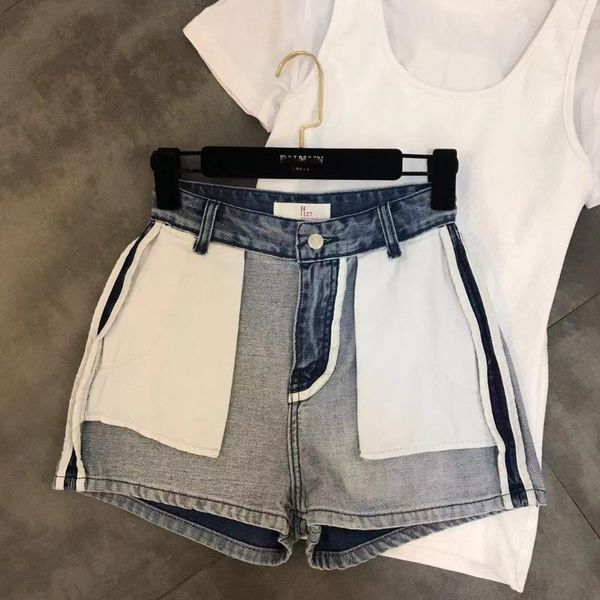 

jeans woman 2020 spring real cotton medium zipper new pocket decoration anti-wear trend denim shorts women womens jeans1, Blue