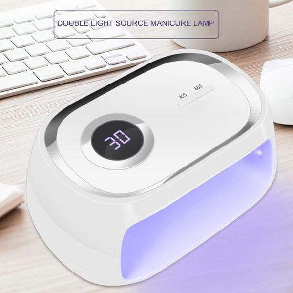 

nail dryers 48w double light source uv lamp dryer fingernail gel fast curing gelinduction timing