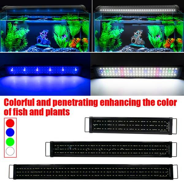 

24w 156led full spectrum water lamp 47.2inch black us standard aquarium lights (suitable for 47.2-55.1inch long aquarium)