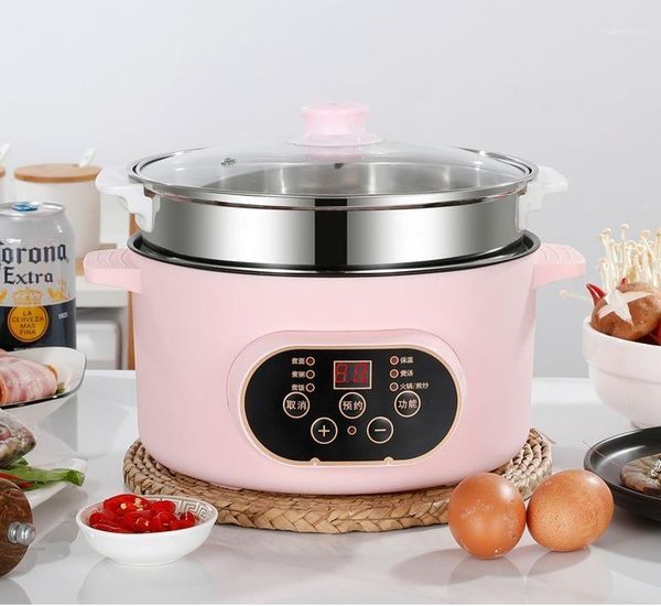 

electric skillets multifunctional cooker 220v heating pan cooking pot machine noodles eggs soup steamer mini rice cooker1