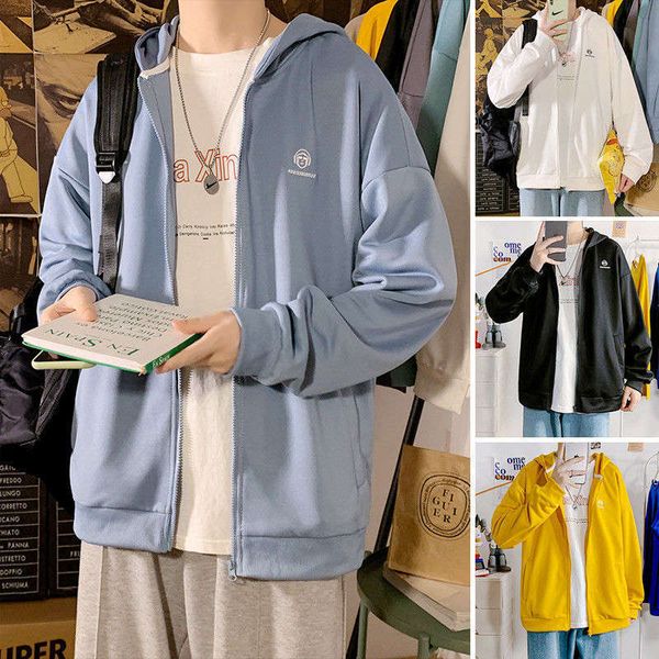 

20 autumn men's hoodie ins sweater lovers long sleeve loose korean version sports fashion in spring, Gray