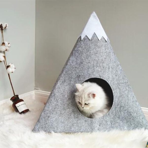 

cat beds & furniture snow mountain for small pet kitten kitty bed mouse mice house puppy mini dog teddy mat kennel washable