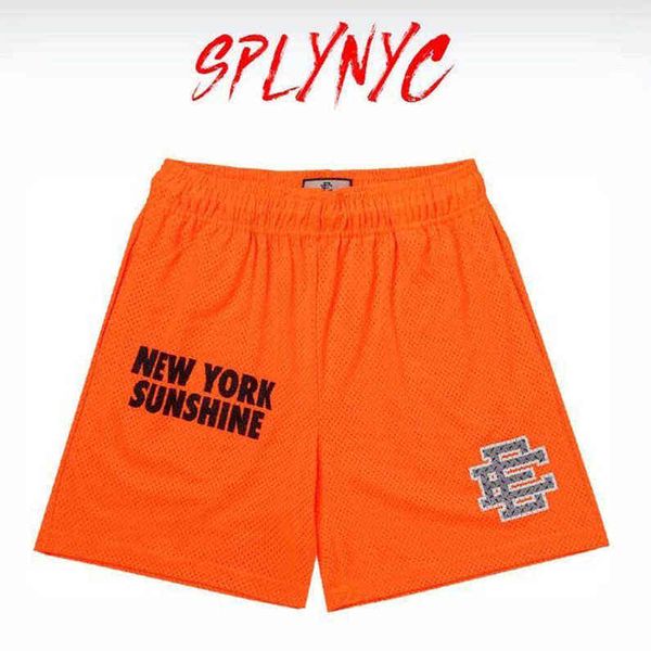 

eric emanuel ee basic short men's fitness shorts newyork city skyline beach sports pants basketball training street trend major leag sw, White;black