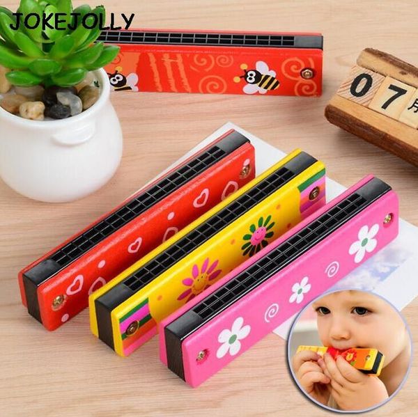 

1pc colorful harmonica 16 holes wooden tremolo harmonica kids musical instrument educational toy gyh 1pc colorful wmtken rimmer