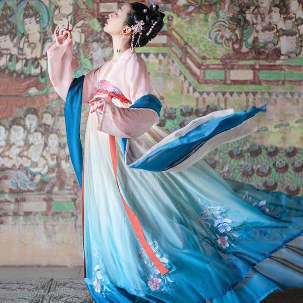 

woman traditional hanfu clothing chinese folk dance costume tang dynasty princess dress classical fairy stage show wear dn63721, Black;red