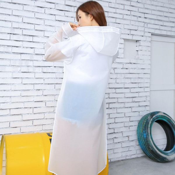 

jpzylfkzl fashion men and women transparent long raincoat eva thick rainwear coat waterproof poncho hiking tour hooded raincoat wmtmen
