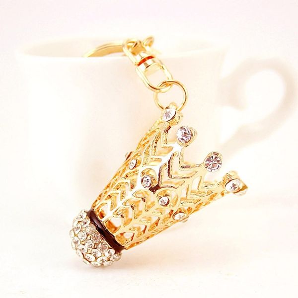 

creative craft small gifts diamond badminton car key chain metal pendant key chain accessories, Slivery;golden