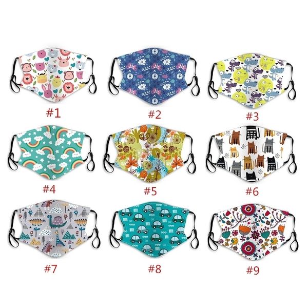 

latest fashionable cartoon masks pm2.5 the dust smog respirators can be washable for children and babies dhc1728sale